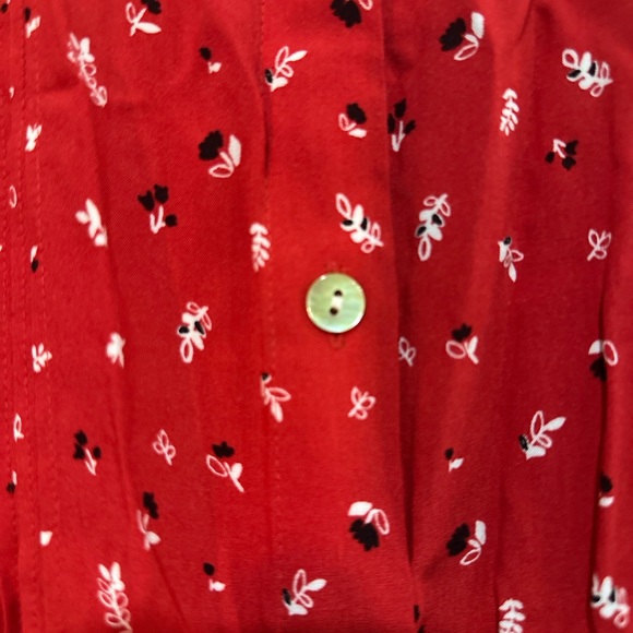 J. Jill Red Patterned Midi Dress - Picture 6 of 10